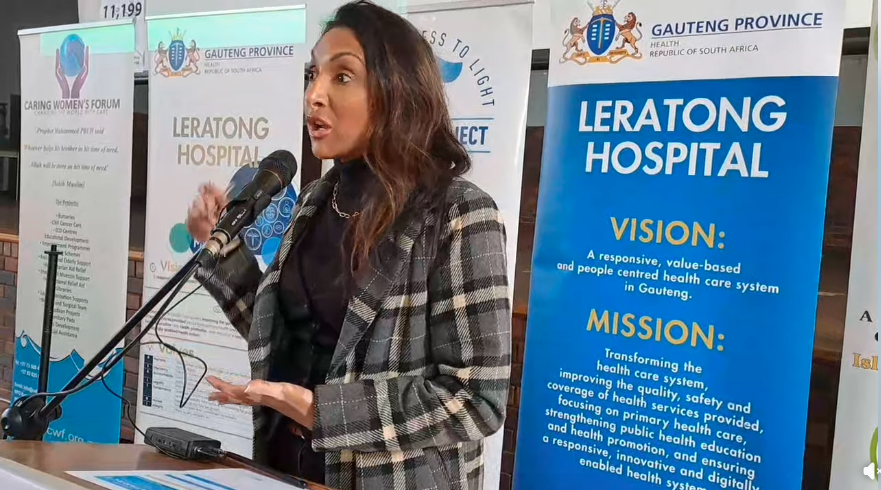 Dr Raman-Abdulla talks about the cataract project at Leratong Hospital